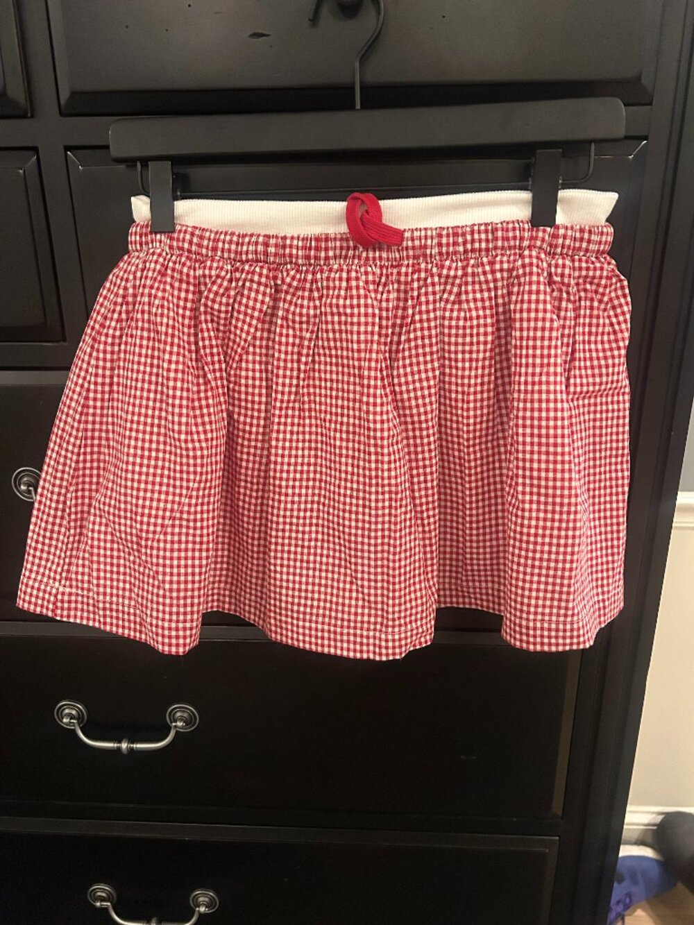Red and White Gingham Skirt